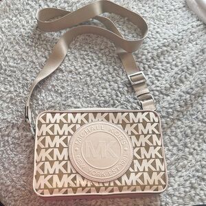Michael Kors Tan Logo Crossbody Bag